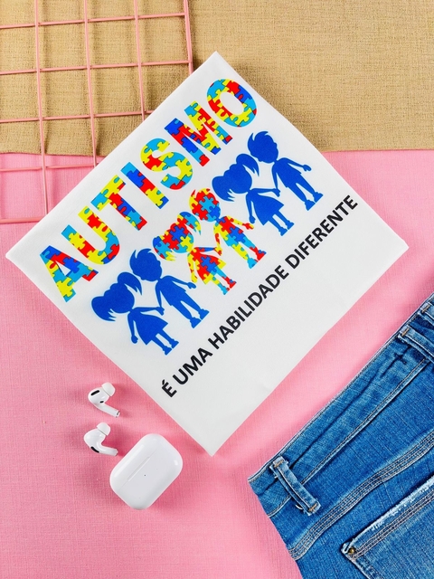 T-shirt ribana canelada Autismo