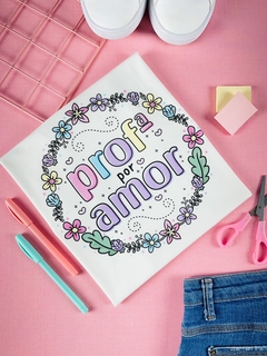 T-shirt ribana canelada Professora por amor