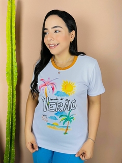 T-SHIRT CANELADA GAROTA DO VERÃO - BRANCA - Fabi T-shirts
