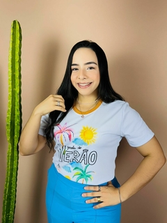 T-SHIRT CANELADA GAROTA DO VERÃO - BRANCA - loja online