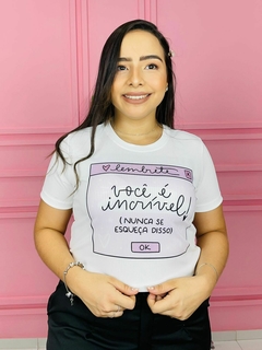 T-shirt Canelada Lembre você é incrível - Fabi T-shirts