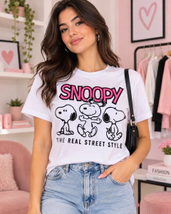 T-SHIRT SUEDE - SNOOPY THE REAL na internet