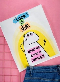 T-shirt ribana canelada Flork Look do dia: olheiras, sono e cansaço!