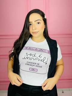 T-shirt Canelada Lembre você é incrível - comprar online