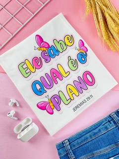 T-shirt ribana canelada Ele sabe qual é o plano