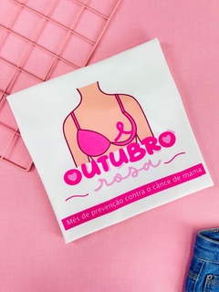 T-shirt ribana canelada Outubro Rosa