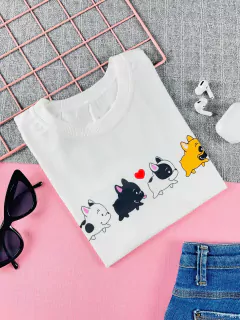 T-shirt ribana canelada Dogs Love