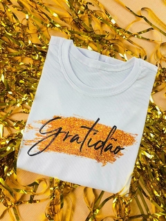 T-shirt Ribana Canelada Gratidão