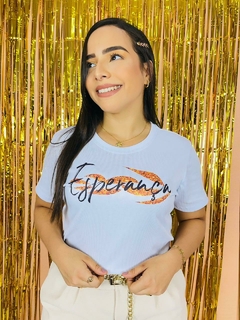T-shirt Ribana Canelada Esperança - Fabi T-shirts