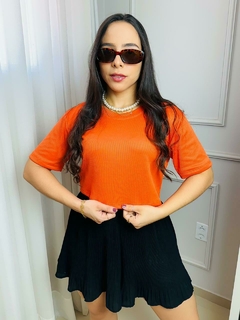CROPPED CANELADO LARANJA - comprar online