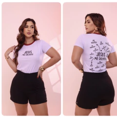 T-SHIRT CANELADA JESUS ME SALVOU - comprar online