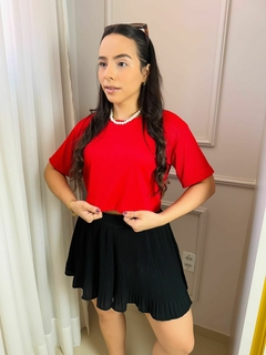 CROPPED CANELADO VERMELHO - comprar online