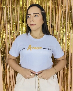 T-shirt Ribana Canelada Que o amor prevaleça