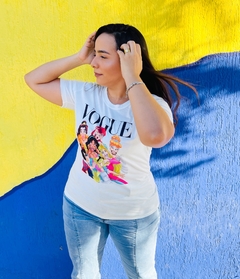 T-shirt ribana canelada Princesas da Disney na internet