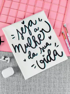 T-shirt ribana canelada Seja a mulher da sua vida