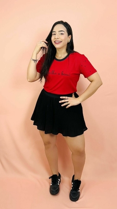 T-SHIRT CANELADA ESPALHE O BEM - VERMELHO