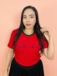 T-SHIRT CANELADA ESPALHE O BEM - VERMELHO na internet