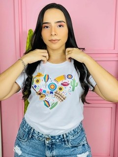 T-shirt Canelada Meu coração é do São Jõao