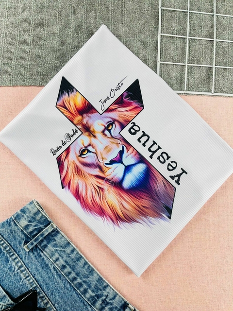 T-shirt Canelada Leão de Judá, Jesus Cristo, Yeshua