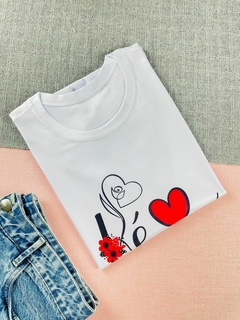 T-shirt Canelada Fé coração vermelho - comprar online