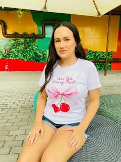 T-shirt Canelada Love you cherry much (te amo muito cereja) - Fabi T-shirts