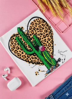 T-shirt ribana canelada Cacto animal print - Fabi T-shirts