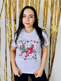 T-shirt Ribana Canelada Turma do Mickey Natal - comprar online