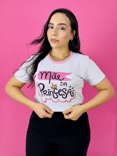 T-SHIRT CANELADA MÃE DA PRINCESA - comprar online