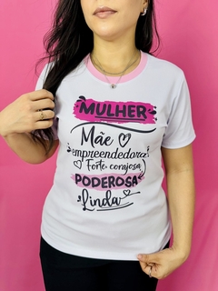 T-SHIRT CANELADA MULHER MÃE E EMPREENDEDORA na internet