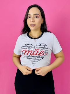 T-SHIRT CANELADA MÃE MARAVILHOSA - comprar online