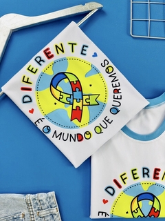 T-SHIRT CANELADA DIFERENTE É O MUNDO QUE QUEREMOS - Fabi T-shirts