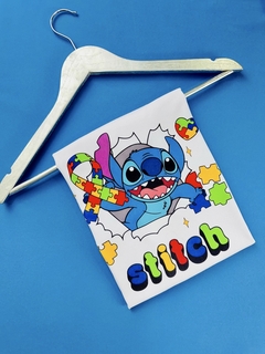 T-SHIRT CANELADA AUTISMO STITCH - loja online