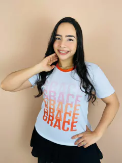 T-SHIRT CANELADA GRACE (GRAÇA) - BRANCO