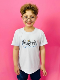 T-SHIRT CANELADA MÃE DE UM PRÍNCIPE/PRÍNCIPE (Mãe e filho) - loja online