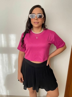 CROPPED CANELADO - FÚCSIA - comprar online