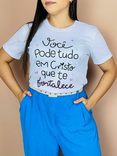T-shirt Canelada Você pode tudo em Cristo que te fortalece na internet