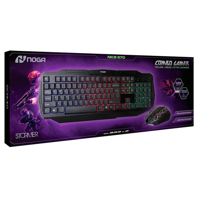 NKB-570 // COMBO GAMER TECLADO + MOUSE RETROILUMINADOS