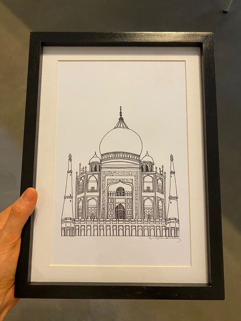 Taj Mahal enmarcado