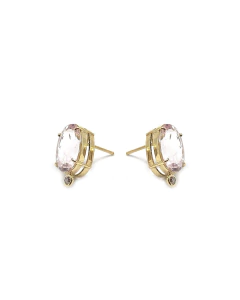 Brinco morganita com diamante - comprar online