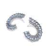 Brinco safira azul com diamante