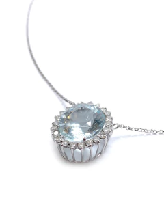 Colar água marinha com diamantes na internet