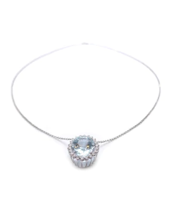 Colar água marinha com diamantes - comprar online