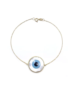 Pulseira olho grego madrepérola