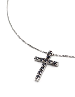 Colar cruz diamante negro - comprar online