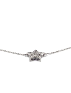 Colar estrela com diamante - La Chica de Oro