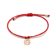 Pulseira fio de seda letra G esmaltado - comprar online