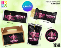 Messi Party Decoration Bundle Editable, Messi Miami editable, Party Decoration Messi Bundle - Decoracion de cumpleaños infantiles personalizados en partybox