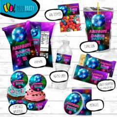 Disco Party Favors Pack, Dance Glow Party, Printable Disco Party Decorations