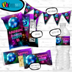 Disco Party Favors Pack, Dance Glow Party, Printable Disco Party Decorations - Decoracion de cumpleaños infantiles personalizados en partybox