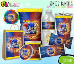 Sonic Birthday Party Favors, Sonic Party Decoration Bundle